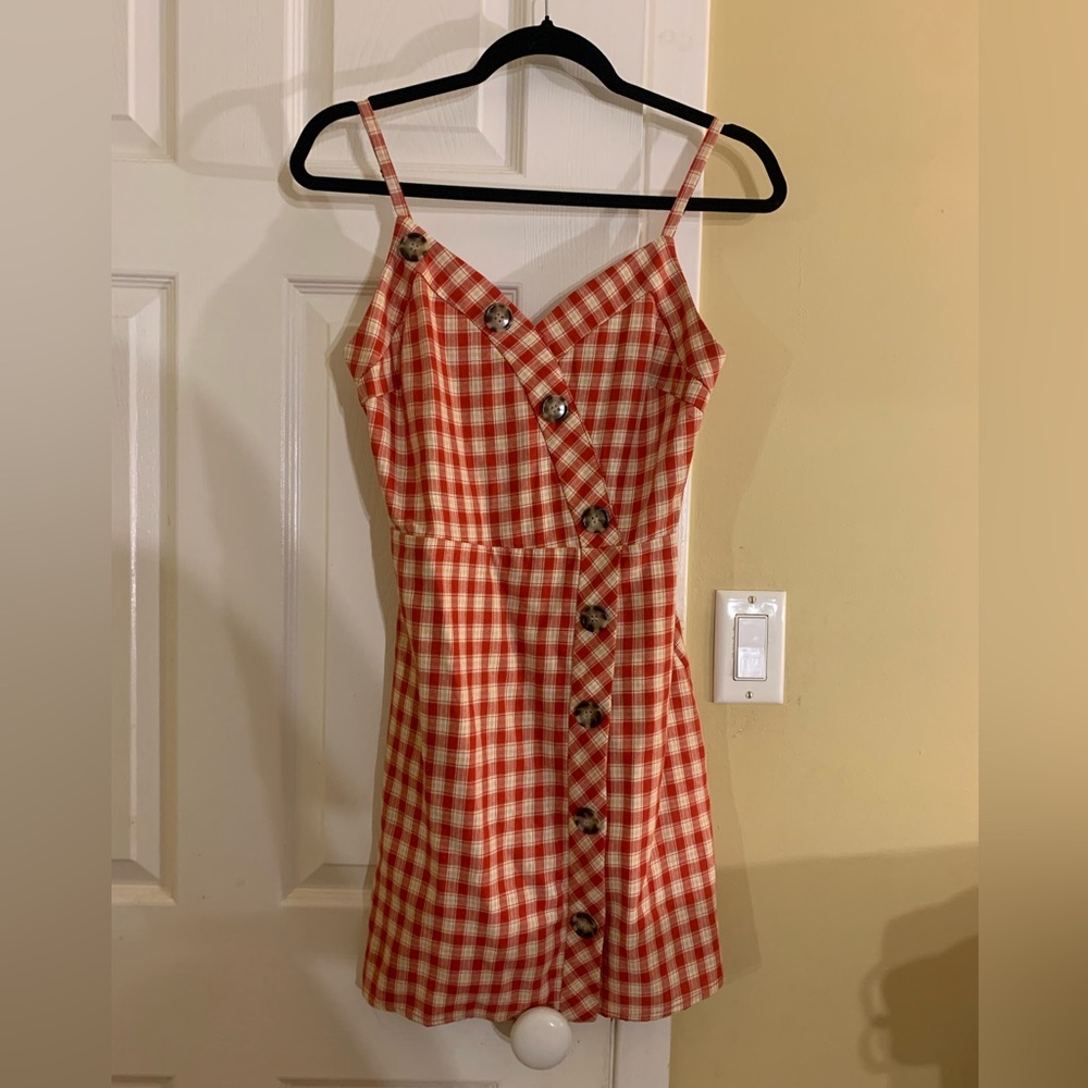 Aqua Ref Checkered Sun-Dress